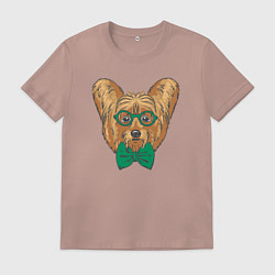 Футболка хлопковая мужская Йорк хистер, цвет: пыльно-розовый