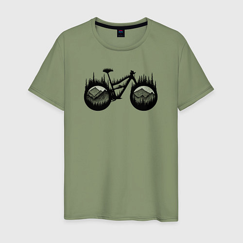 Мужская футболка Mtb enduro bike / Авокадо – фото 1