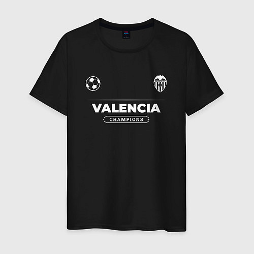 Мужская футболка Valencia Форма Чемпионов / Черный – фото 1