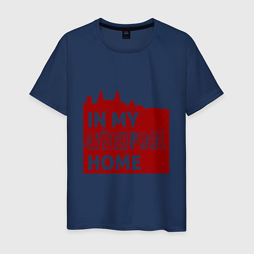 Мужская футболка Home - Liverpool / Тёмно-синий – фото 1
