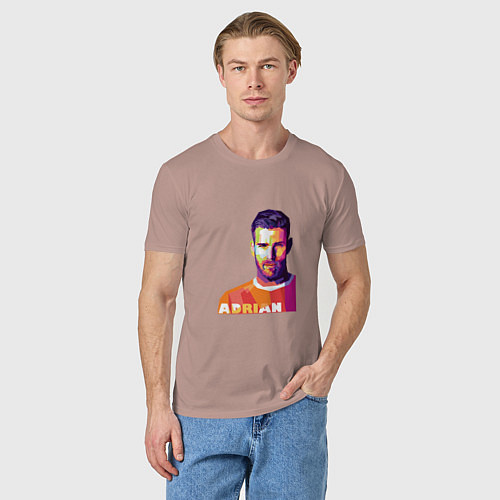 Мужская футболка Adrian / Пыльно-розовый – фото 3