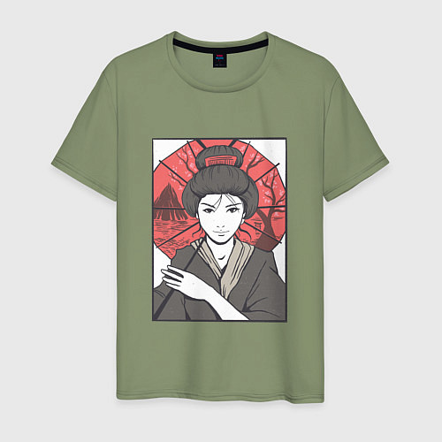 Мужская футболка Японская Гейша Japanese Geisha / Авокадо – фото 1
