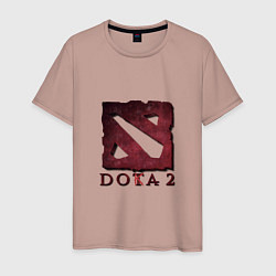 Футболка хлопковая мужская Dota 2 Doka 2, цвет: пыльно-розовый