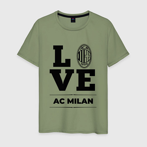 Мужская футболка AC Milan Love Классика / Авокадо – фото 1