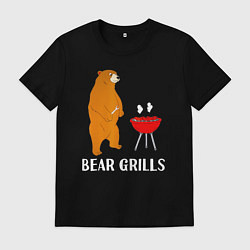 Футболка хлопковая мужская Bear Grills Беар Гриллс, цвет: черный