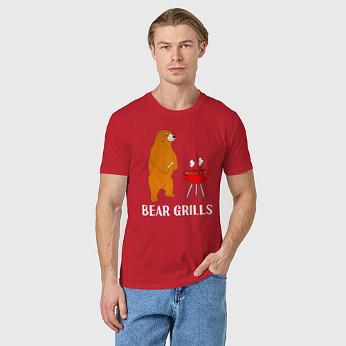 Мужская футболка Bear Grills Беар Гриллс / Красный – фото 3