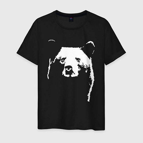 Мужская футболка Медвежий лик / Черный – фото 1