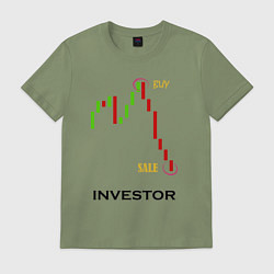 Футболка хлопковая мужская Investor, цвет: авокадо