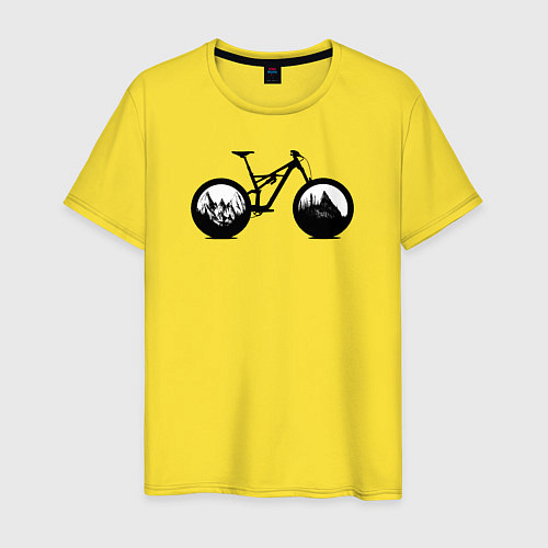 Мужская футболка Real enduro bike / Желтый – фото 1