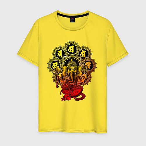 Мужская футболка Ганеша Мандала / Желтый – фото 1