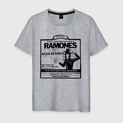 Футболка хлопковая мужская Live at the Palladium, NY - Ramones, цвет: меланж