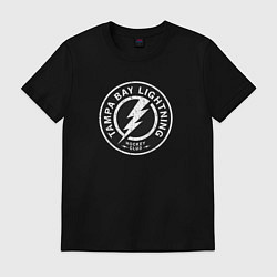 Футболка хлопковая мужская Tampa Bay Lightning Серый, цвет: черный