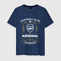 Футболка хлопковая мужская Arsenal: Football Club Number 1, цвет: тёмно-синий