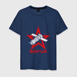 Футболка хлопковая мужская Soyuz - Space, цвет: тёмно-синий