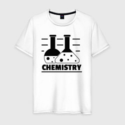 Футболка хлопковая мужская CHEMISTRY химия, цвет: белый