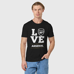 Футболка хлопковая мужская Arsenal Love Classic, цвет: черный — фото 2