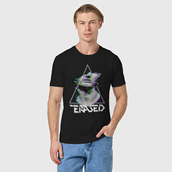 Футболка хлопковая мужская Erased Art, цвет: черный — фото 2