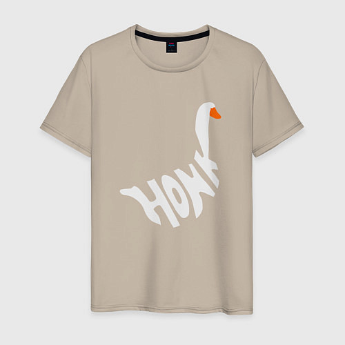 Мужская футболка Honk White Гусь Белый / Миндальный – фото 1