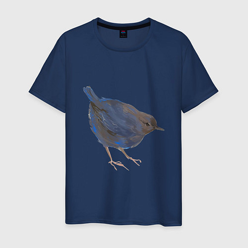 Мужская футболка Сизая горихвостка / Тёмно-синий – фото 1