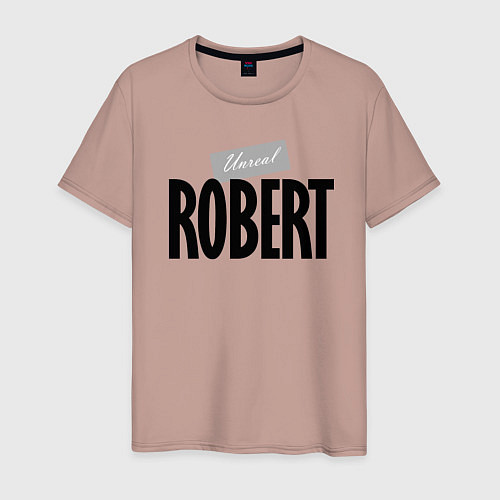 Мужская футболка Unreal Robert Нереальный Роберт / Пыльно-розовый – фото 1