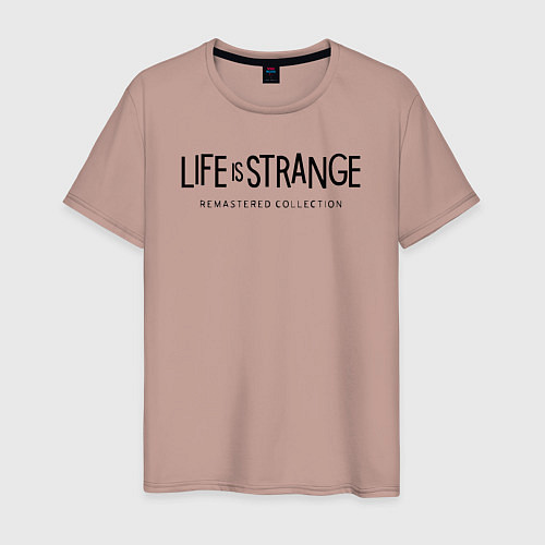 Мужская футболка Life Is Strange - logo / Пыльно-розовый – фото 1