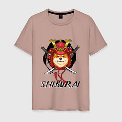 Футболка хлопковая мужская Shiburai, цвет: пыльно-розовый