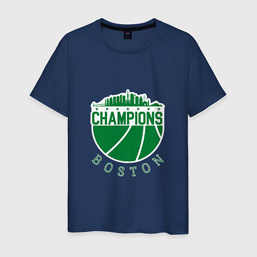 Мужская футболка Champions - Boston / Тёмно-синий – фото 1