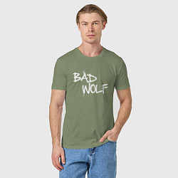 Футболка хлопковая мужская Bad Wolf злой волк, цвет: авокадо — фото 2