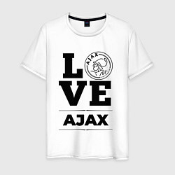 Футболка хлопковая мужская Ajax Love Классика, цвет: белый