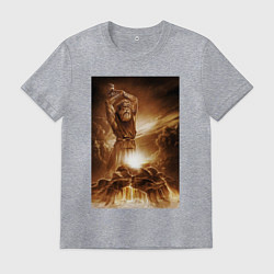 Футболка хлопковая мужская Сварог - Кузнец, цвет: меланж