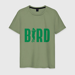 Футболка хлопковая мужская Bird -Boston, цвет: авокадо