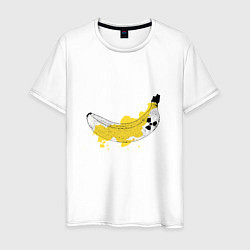Футболка хлопковая мужская Радиоактивный Банан Калий-40, цвет: белый
