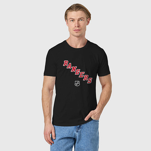 Мужская футболка New York Rangers NHL / Черный – фото 3