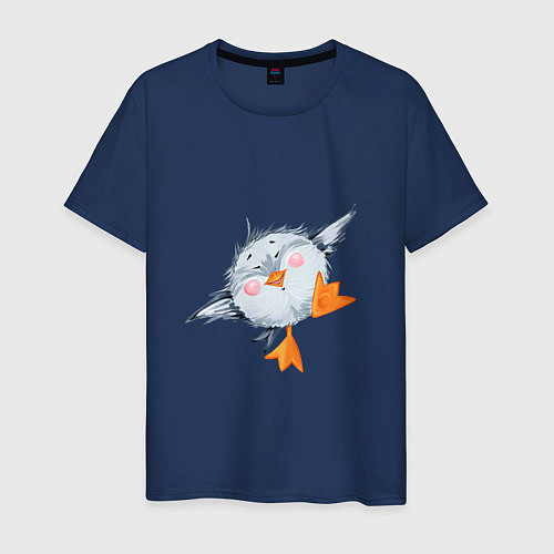 Мужская футболка Весёлый птенчик / Тёмно-синий – фото 1