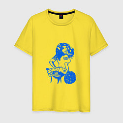 Футболка хлопковая мужская Go Warriors, цвет: желтый