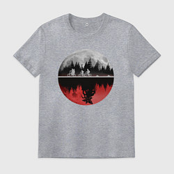 Футболка хлопковая мужская Stranger Things Moon, цвет: меланж