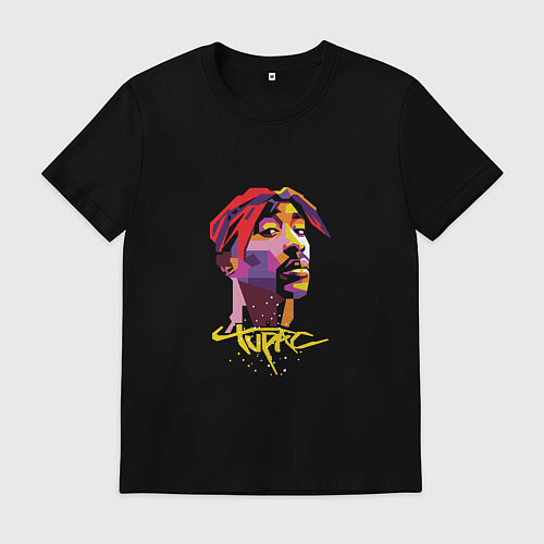 Мужская футболка Tupac Color / Черный – фото 1