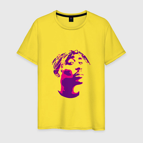 Мужская футболка 2pac in pink / Желтый – фото 1