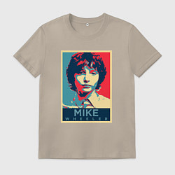 Футболка хлопковая мужская Stranger Things Майк, цвет: миндальный