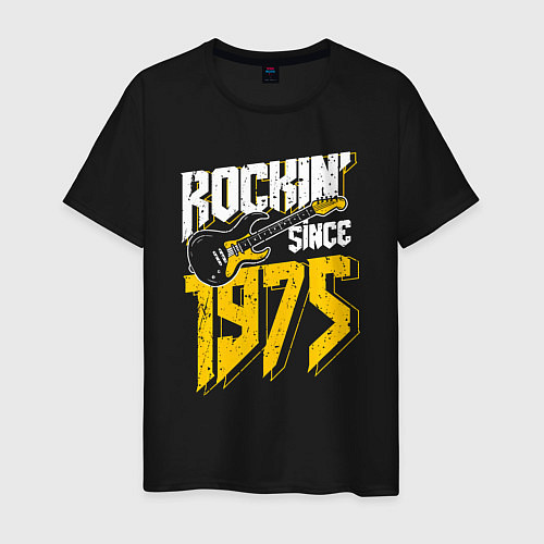 Мужская футболка Рок с 1975 года / Черный – фото 1