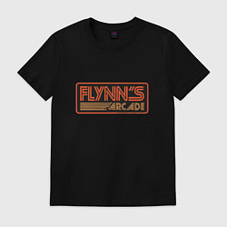 Футболка хлопковая мужская Flynns Arcade, цвет: черный