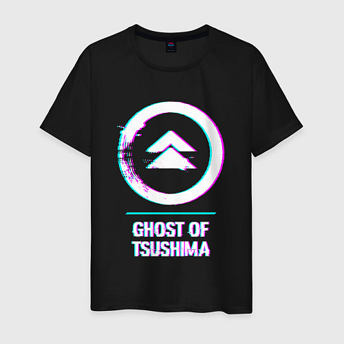 Мужская футболка Ghost of Tsushima в стиле Glitch Баги Графики / Черный – фото 1