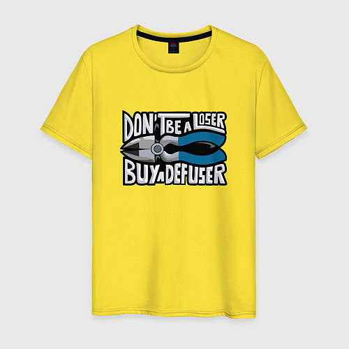 Мужская футболка Dont Be A Loser, Buy A Defuser / Желтый – фото 1