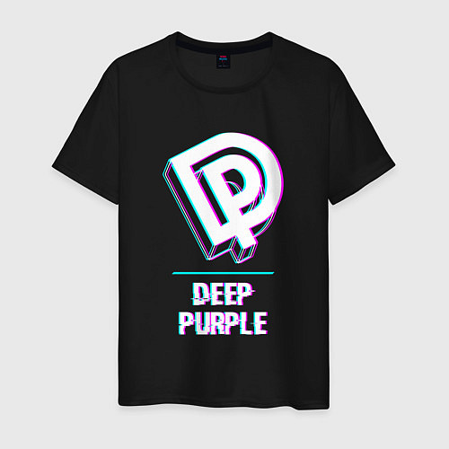 Мужская футболка Deep Purple Glitch Rock / Черный – фото 1