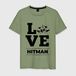 Футболка хлопковая мужская Hitman Love Classic, цвет: авокадо