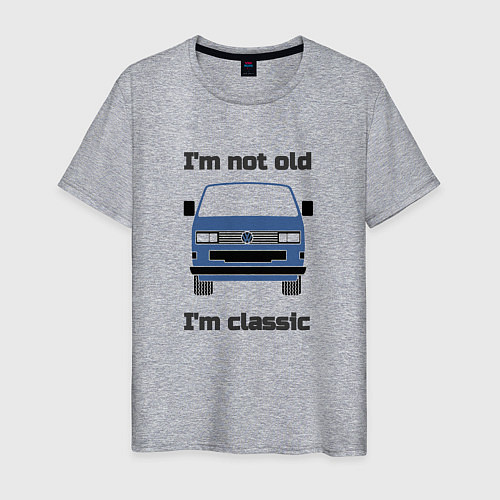 Мужская футболка Volkswagen Im not old Im classic / Меланж – фото 1