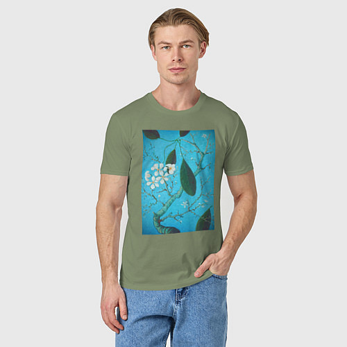 Мужская футболка Плюмерия / Авокадо – фото 3