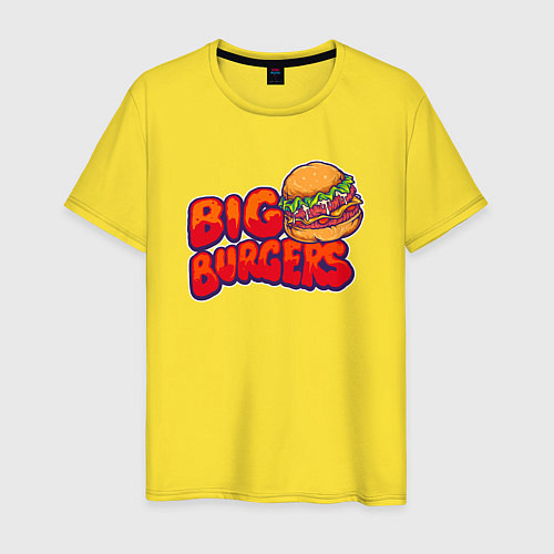 Мужская футболка Огромный бургер / Желтый – фото 1