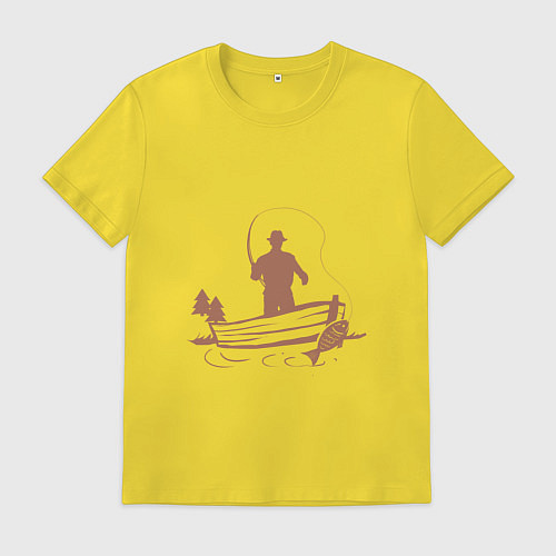 Мужская футболка Рыбацкий заплыв / Желтый – фото 1