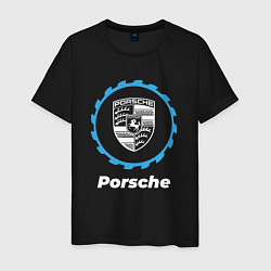 Футболка хлопковая мужская Porsche в стиле Top Gear, цвет: черный